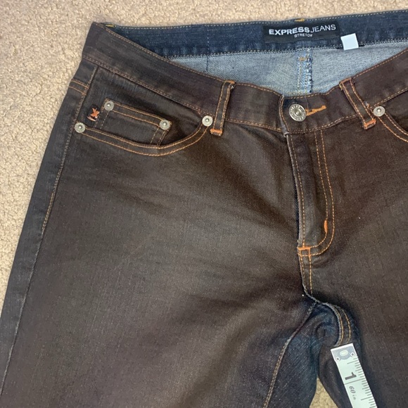 Express Denim - Express Jeans Stretch Shimmery Metallic Brown sz 5/6